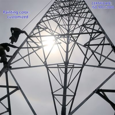3脚の角型鉄塔 通信塔 Q355 鉄 28m モバイルネットワーク 風耐性 沿岸地域