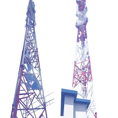 60M 3-Tube Customized 3 Leg Galvanized Steel Self Supporting Wifi Gsm Microwave Telecom Base Station Tower