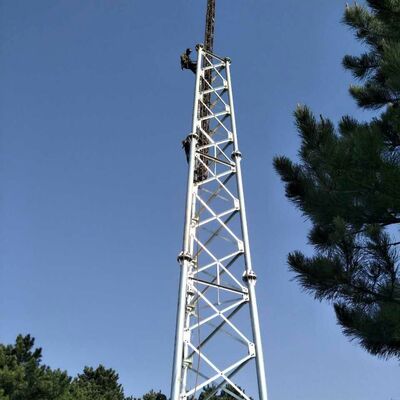 18 28 38M 3脚管状鋼亜鉛メッキマルチ周波数屋外5G 4G Wifiテレビ放送通信タワー