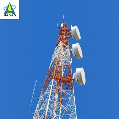 24 36 48 メートルの衛星信号伝送用の溶融亜鉛メッキ 4 脚通信タワー