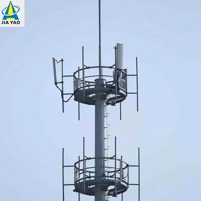 ショッピング モール 5G 基地局のための 30M の避雷モノポール タワー