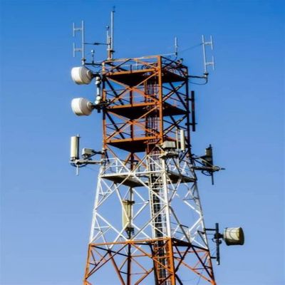 4脚角鋼鉄 自立電信網塔とインターネットISP 無線5Gアンテナ塔