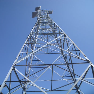 4G ワイヤレス 屋外テレビ 携帯電話 通信 衛星 マイクロ波ラジオ アンテナ 格子塔 4脚 角塔