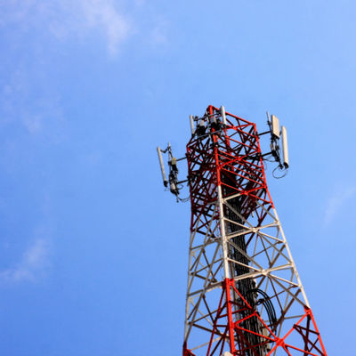 モバイルWiFiネットワーク 4G 5G Gsm ラジオ信号 4 脚 角 鋼鉄 テレコムタワー 通信