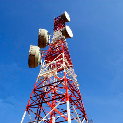 モバイルWiFiネットワーク 4G 5G Gsm ラジオ信号 4 脚 角 鋼鉄 テレコムタワー 通信