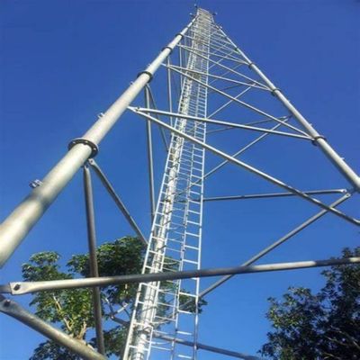 30m パイプWiFi 3脚チューブル鋼塔 格子 無縫マスト マイクロ波通信 アンテナ塔