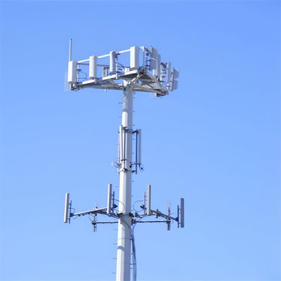 シングルチューブ 丸柱 GSM モノポールの通信塔 20m 30m 40m 高さ 自立鋼構造