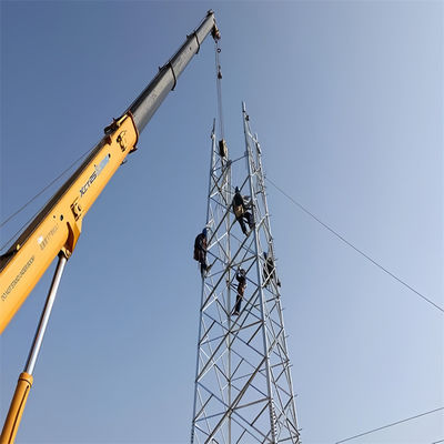 4G ワイヤレス 屋外テレビ 携帯電話 通信 衛星 マイクロ波ラジオ アンテナ 格子塔 4脚 角塔