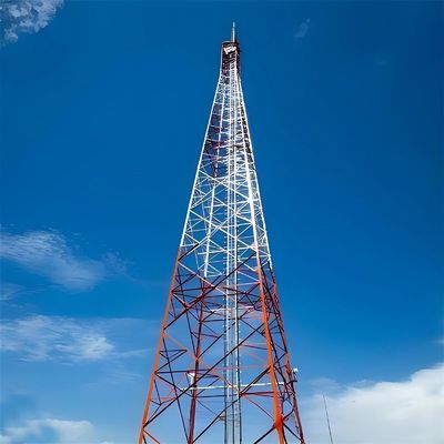 テレコムシェルター設計 60m 4脚角型鉄塔 角格子 ラジオアンテナ 4G 無線機器