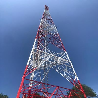 テレコムシェルター設計 60m 4脚角型鉄塔 角格子 ラジオアンテナ 4G 無線機器