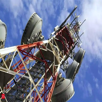 4G ワイヤレス 屋外テレビ 携帯電話 通信 衛星 マイクロ波ラジオ アンテナ 格子塔 4脚 角塔