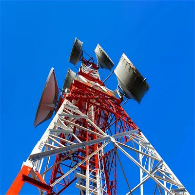 4G ワイヤレス 屋外テレビ 携帯電話 通信 衛星 マイクロ波ラジオ アンテナ 格子塔 4脚 角塔