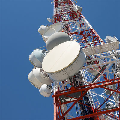 Gsm 60m 自立式格子塔 脚ベース ポリエステル粉末コーティング Bts 四脚式ラジオ通信 メタルアンテナ塔