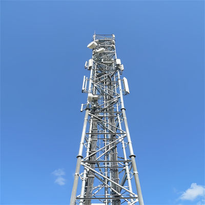 3本足の自立式通信塔 角型鋼筋 狭いベース 45m 50m 55m 60m 65m