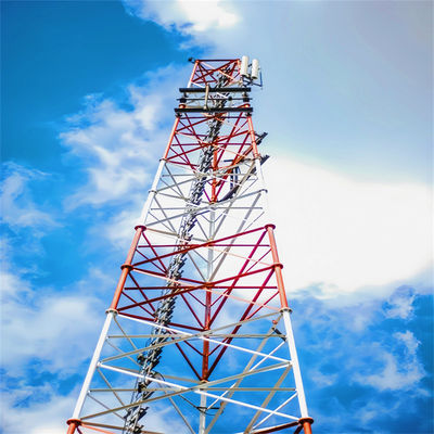 3本足の自立式通信塔 角型鋼筋 狭いベース 45m 50m 55m 60m 65m