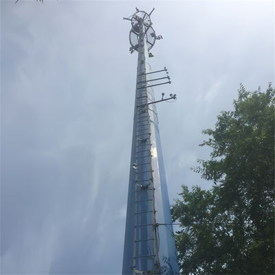 自給自足価格 Wifi 遠距離携帯電話 作業プラットフォーム マイクロ波アンテナ 鉄製モノポールタワー