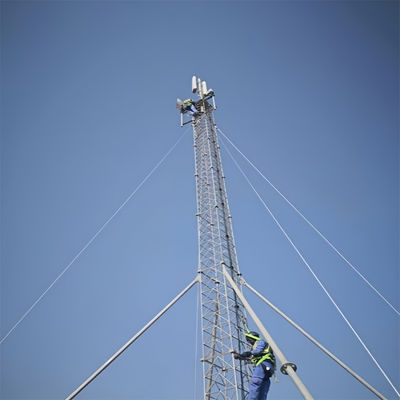 Gsm アウトドアアンテナタワー テレコム スチール スタイヤタワー 30m 格子三角三角マスト