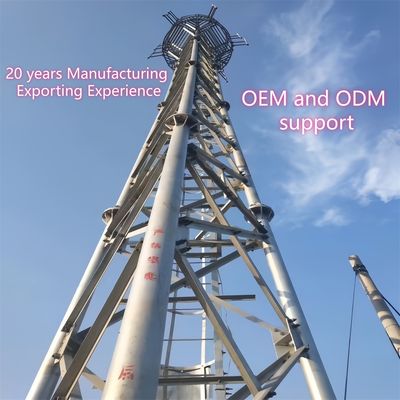 三管式通信タワー 炭素鋼 33m LTE信号 地方 風力抵抗