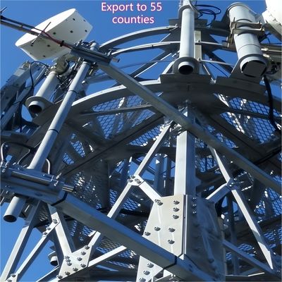 3脚の角型鉄塔 通信塔 Q355 鉄 28m モバイルネットワーク 風耐性 沿岸地域