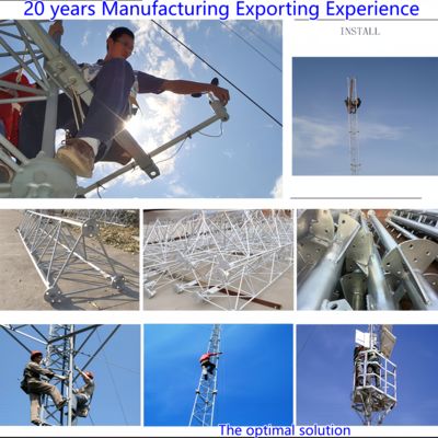 ガイロープ式鉄塔 高強度鋼 35m 移動体通信 郊外ゾーン 耐風性