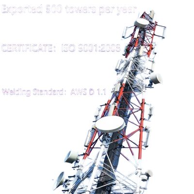 3脚管状無縫鋼 20 30 40M 5G GSM Cdma Isp 電気通信塔