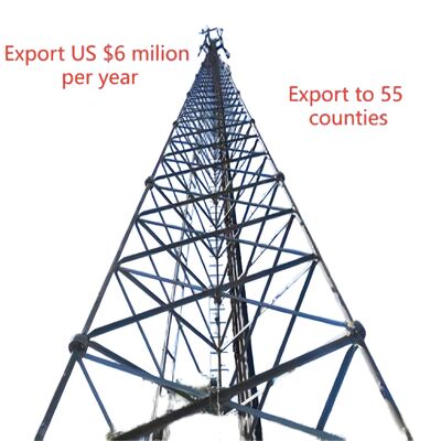 3脚管状無縫鋼 20 30 40M 5G GSM Cdma Isp 電気通信塔