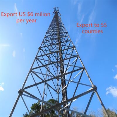 耐腐食性3脚管状タワー GSMマイクロ波通信電気通信放送タワー