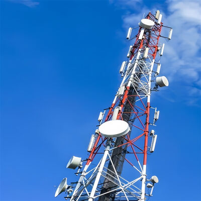 軽量用 45 メートル 3 脚チューブルセルラーマイクロ波ガルバニゼーション ISP ピロンアンテナ 5g ポール 3 脚レチス鉄塔