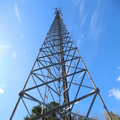 軽量用 45 メートル 3 脚チューブルセルラーマイクロ波ガルバニゼーション ISP ピロンアンテナ 5g ポール 3 脚レチス鉄塔