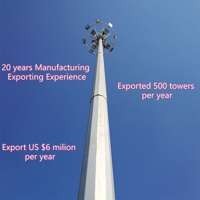 モノポールタワーの電信構造 高耐性鋼と軽量鋼のグレードで GB T と EN 10025 規格を満たす