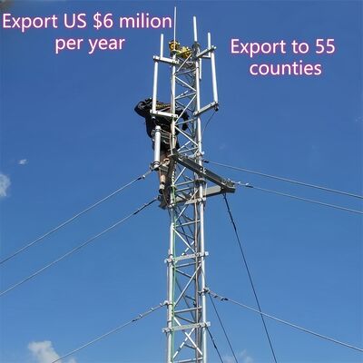 砂漠の石油・ガス田通信・監視用 砂防・防食型 20m-80m 支線塔