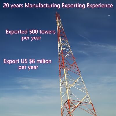 14 20 26 32M Lightweight 3 Legged Angular Galvanized Steel Outdoor 5G 4G Microwave Temporary Base Station Mast