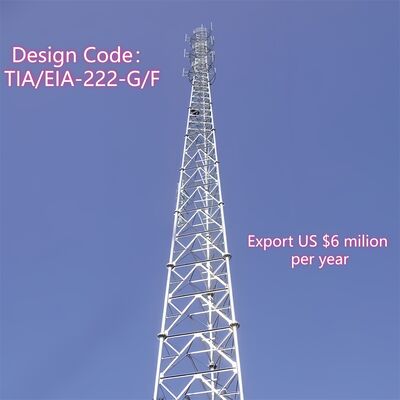 18 28 38M 3脚管状鋼亜鉛メッキマルチ周波数屋外5G 4G Wifiテレビ放送通信タワー