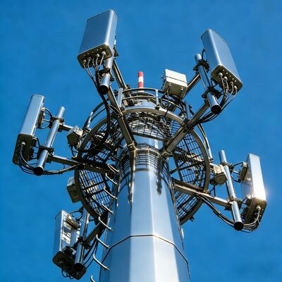 13 19 25 メートルコンパクト設計モノポール亜鉛メッキ鋼自立屋外 5 グラム 4 グラム電子レンジ省スペースマスト