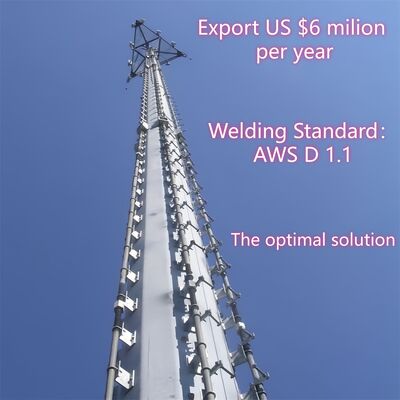 10 16 22 メートル省スペースモノポール管状亜鉛メッキ屋外 5 グラム 4 グラム電子レンジコンパクト通信マスト