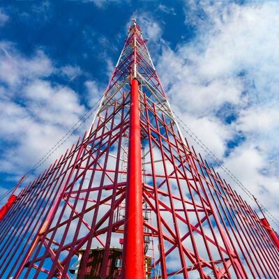19 27 35M 超重量 3脚管状鋼鉄タワー 電気通信塔 屋外5G 4Gマイクロ波通信と監視