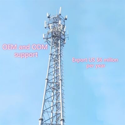 35M耐候3脚管型鉄塔 通信マイクロ波観測・監視装置用に設計
