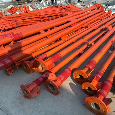 45M高耐衝撃性3本脚管状鋼鉄塔、通信用電子レンジやセキュリティタワーに最適