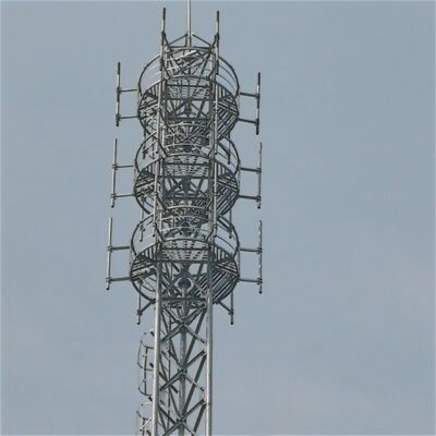 屋外通信監視監視およびセキュリティ設置用に設計されたカスタマイズ可能な 3 本脚の管状鉄塔
