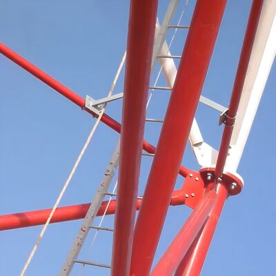 高張力鋼構造を採用した、4G 5G マイクロ波およびセキュリティ システムに適した堅牢な 3 脚の管状鉄塔
