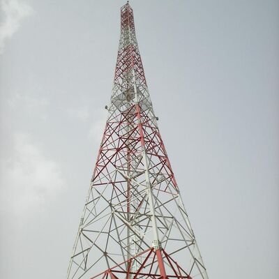 4 Legged Angular Highway Roadside Telecom Steel Tower Wind Resistant For Traffic Monitoring Network
