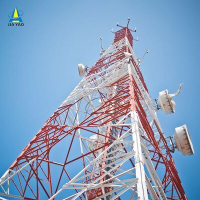 24 36 48 メートルの衛星信号伝送用の溶融亜鉛メッキ 4 脚通信タワー