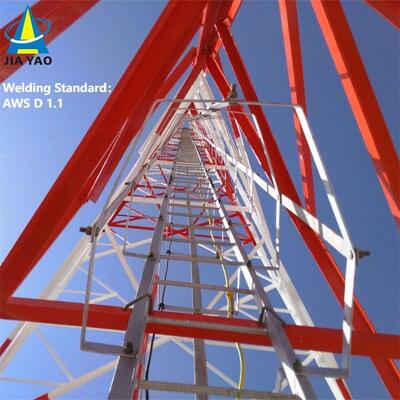 40M の熱いすくいは 5G プライベート ネットワークのためのモジュラー 3 脚の角度の鉄塔を電流を通しました