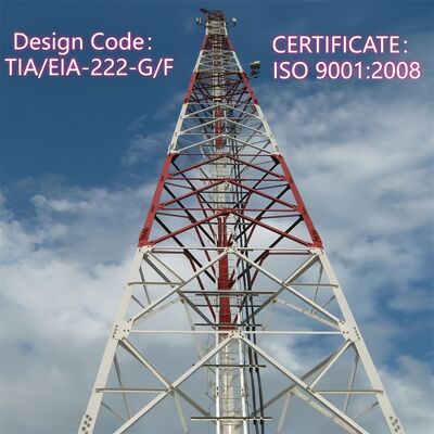 50M の熱いすくいの鉱山地域の電気通信のための取り外し可能な 3 本の足のタワーの費用効果の高い電流を通しました