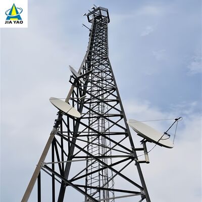 50M の熱いすくいの鉱山地域の電気通信のための取り外し可能な 3 本の足のタワーの費用効果の高い電流を通しました