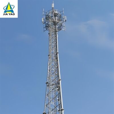100FT 高架道路側 5G カバレッジのための高剛性 3 管テレコム タワー