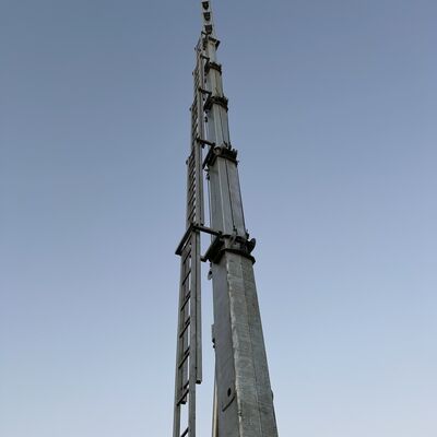 12m～25m ポータブル伸縮式鋼管マストタワー（移動基地局・一時イベント監視用、電動昇降システム・迅速展開ベース付き）