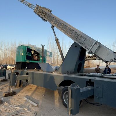 12m～25m ポータブル伸縮式鋼管マストタワー（移動基地局・一時イベント監視用、電動昇降システム・迅速展開ベース付き）