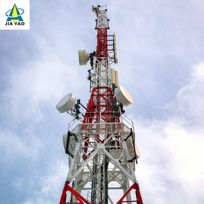 耐震グレード 4 脚付き角鋼通信塔 ANSI/TIA-222 標準格子マスト、ラジオ TV アンテナ設置用