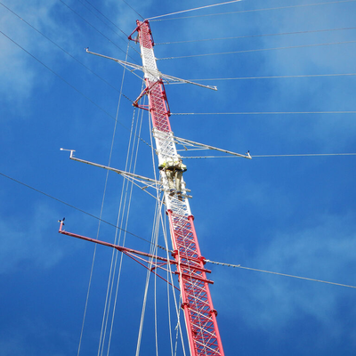 風力発電資源評価用マルチレベルセンサーマウントを備えた60m～100m格子高張力ガイド風速計タワー